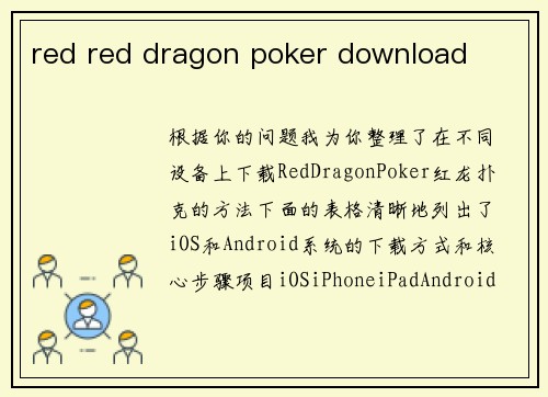 red red dragon poker download